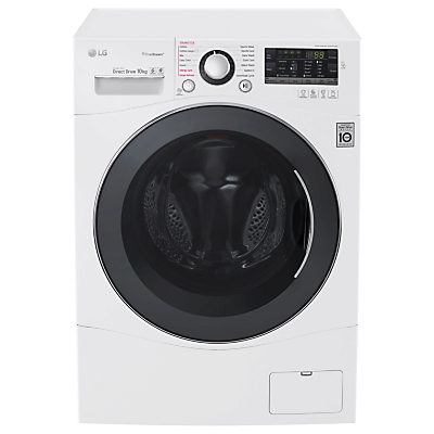 LG FH4A8JDS2 Freestanding Washing Machine, 10kg Load, A+++ Energy Rating, 1400rpm Spin, White